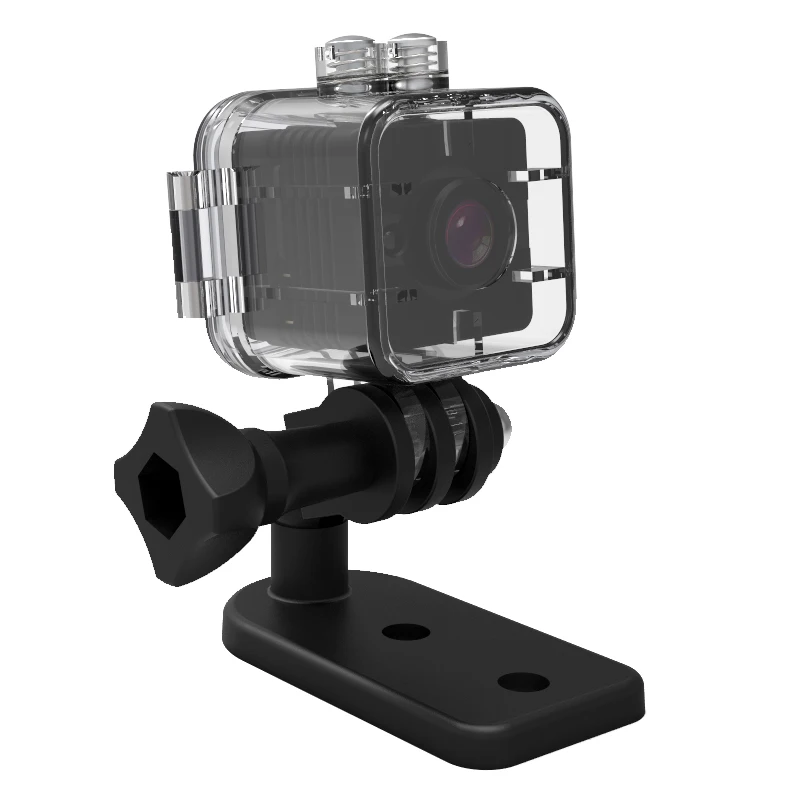 Дайвинг Micro Cam SQ12 FULL HD 1080 P ИК ночного видения водонепроницаемый корпус видео рекордер велосипедный спортивный шлем цифровая Карманная камера