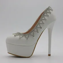 Shoes Woman Shoes women Bridal Shoes Mid Heels Round Toe Lace Rhinestone Pumps Bridesmaids Wedding Shoes zapatillas mujer