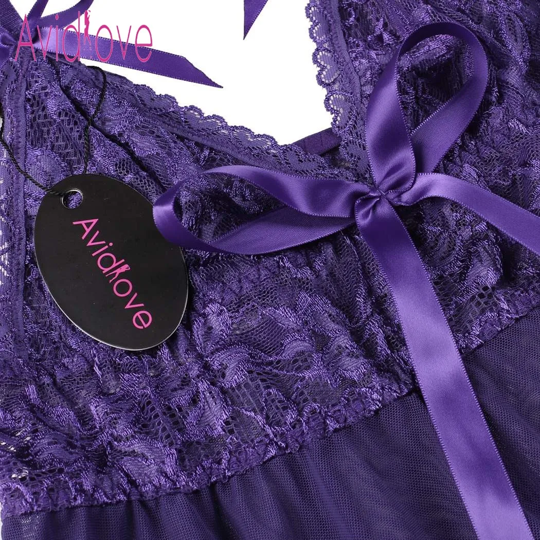 Женское нижнее белье Avidlove Прозрачное мини платье с бантом|sexy lingerie|women sexy lingerielingerie