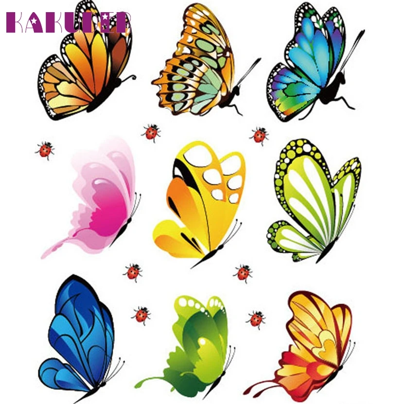 Zero Creative Landscaping Decoration Heart Shaped Stickers Butterfly