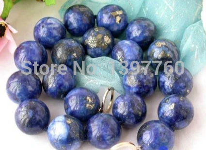 

Miss charm Jew.182 blue round lapis lazuli necklace