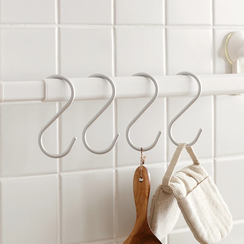 

S type Hook, stainless steel Kitchen, multifunctional Wall Door, Back Wardrobe, Metal nail free hook, flowerpot, Railing Hook