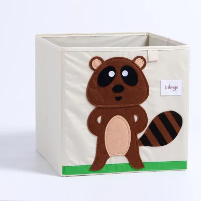 Горячие Комбинируемые нетканые ткани 3D вышивка коробка для хранения животное из мультфильма складной детский корзина для белья - Color: 7