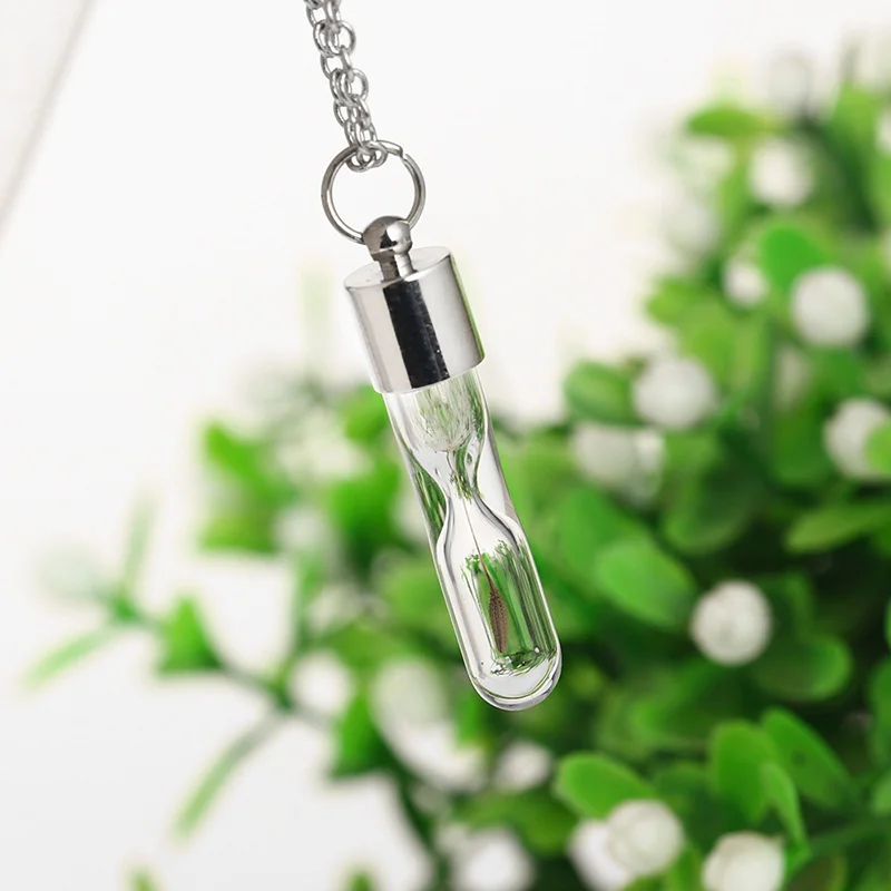 

Silver Color with Glass Dried Flower Women Necklace pendant Jewelry Real Dandelion Dried Glass Floating Lockets Pendant Necklace