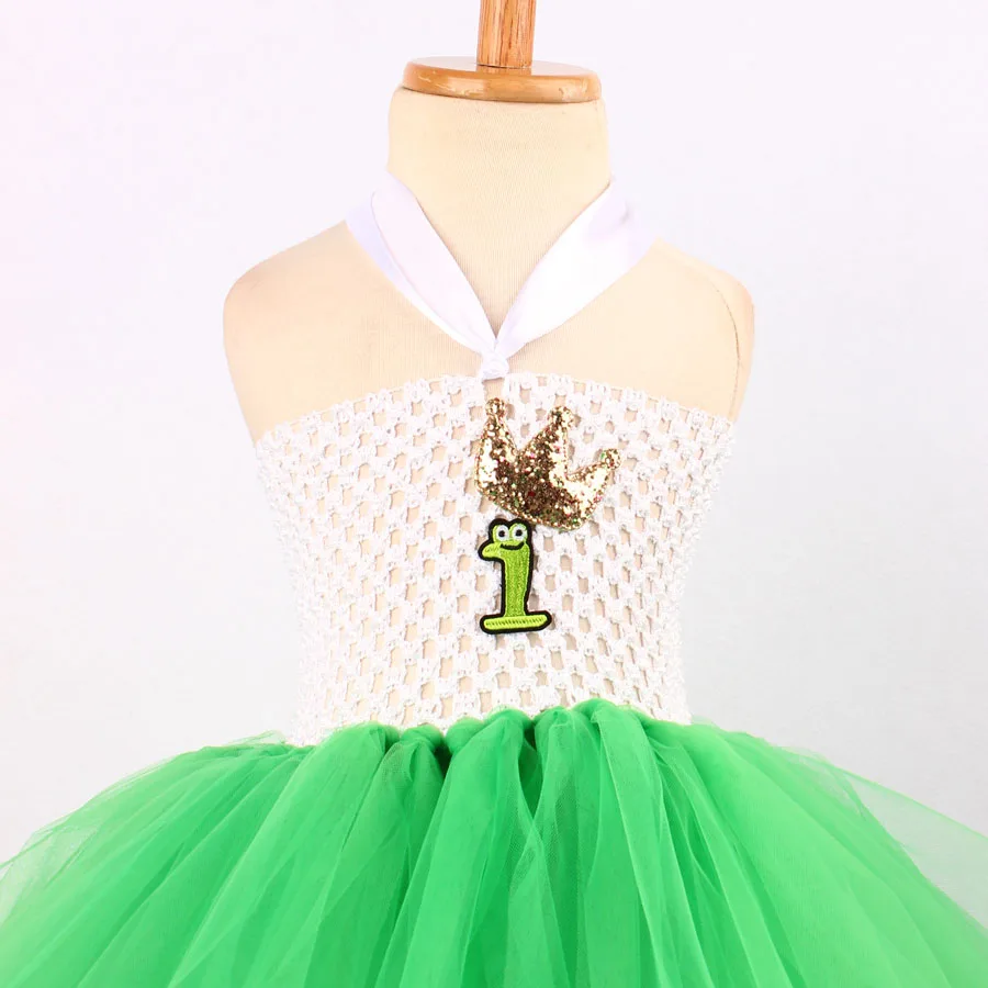 Crown Princess Baby 1st Birthday Tutu Dress Little Girl Baptism Clothes Infant Party Dresses for Holiday Photo Props (1)