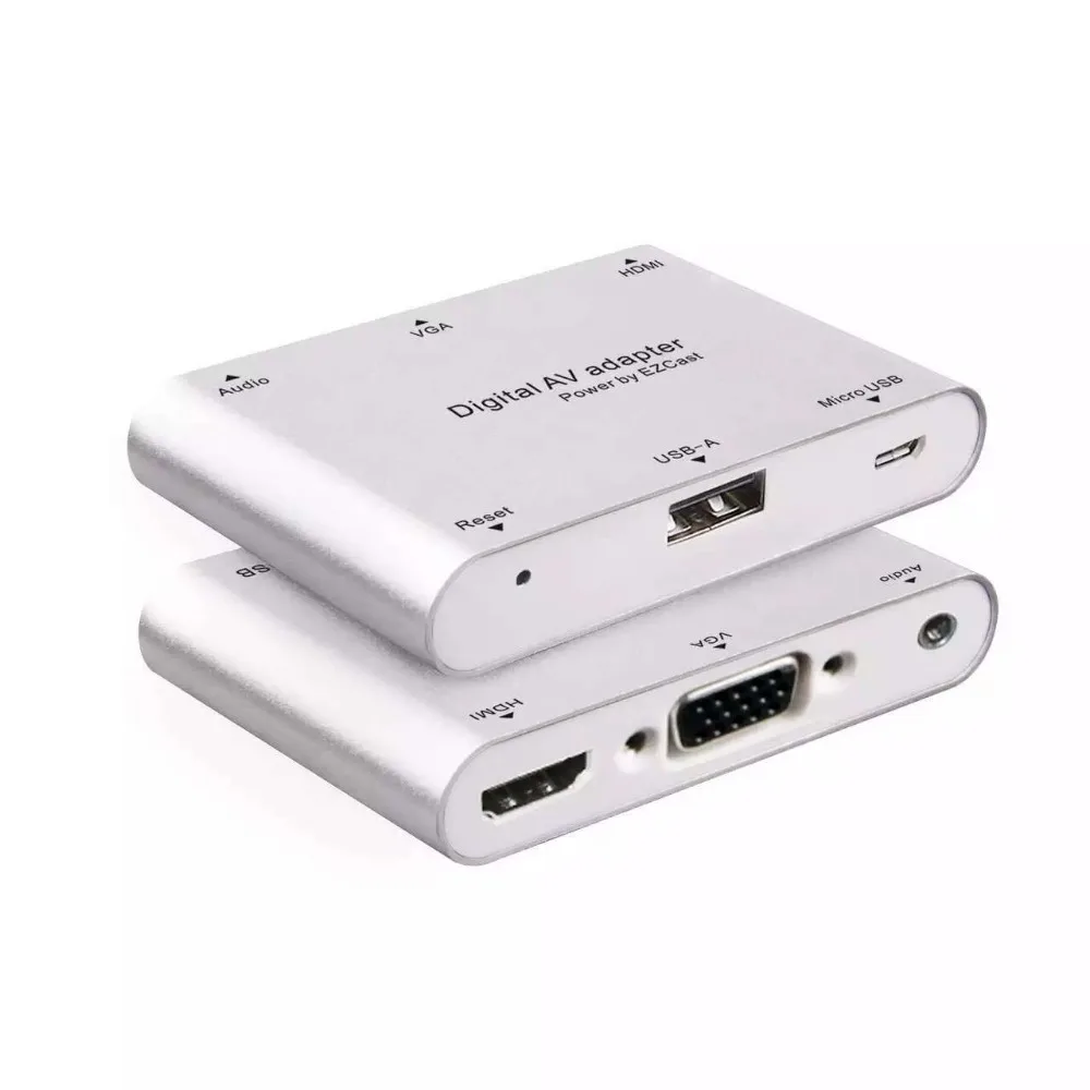 3 in 1 USB to HDMI VGA +Audio Video Converter Digital AV Adapter For