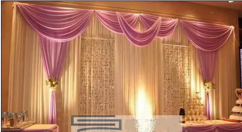 Online 3x6meters Ice Material Soft Wedding Backdrops 3x6meters Ice Material Soft Wedding Backdrops Stage Decor Pipe And Drape For
