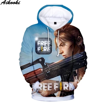 

Hot Game free fire Hoodies Sweatshirts boys/girls long sleeve Spring/Autumn warm 3D Print Hip Hop popular game FREE FIRE clothes