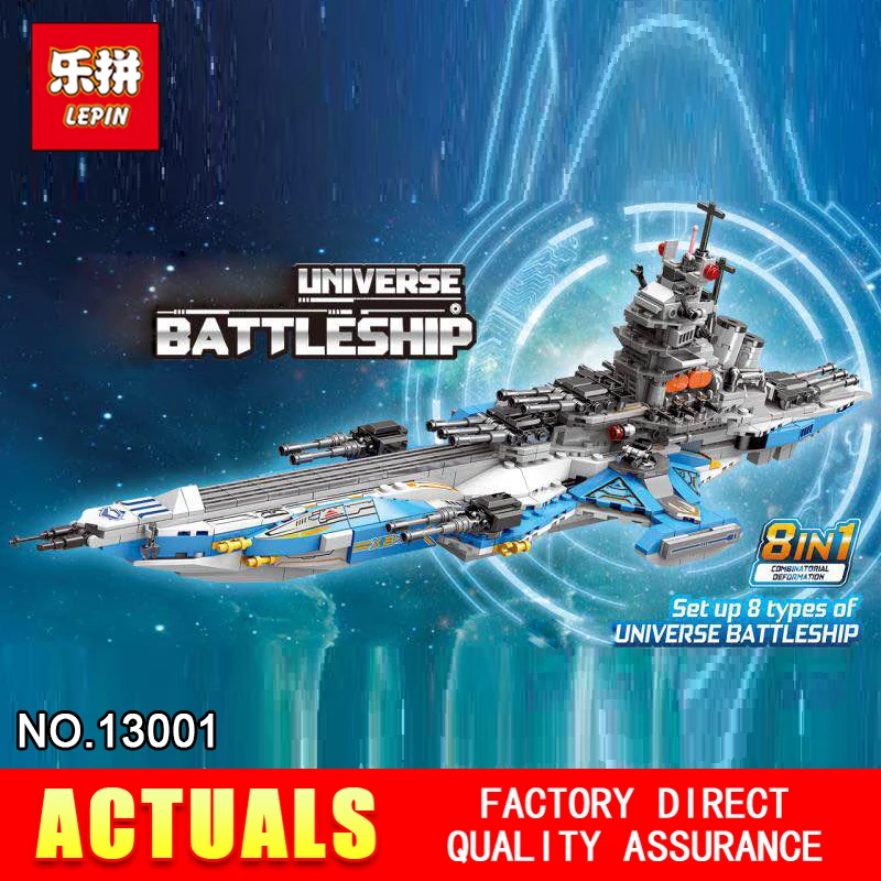 

New XINGBAO 13001 Toys 8 IN 1 Series The Universe Battleship Set Building Blocks Bricks Educational Funny Model Gifts For Kids