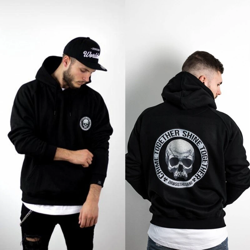 

Brand Casual Autumn Fleece Hoodies Men Skull skull Printing Harajuku 6 style Warm Sweatshirt Korean Teens Fashion