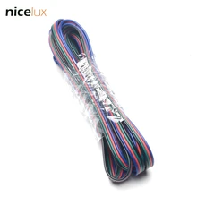 10ft 3 м 22AWG 4 Pin Удлинительный кабель с ПВХ-изоляцией многожильный провод электрический кабель Медный провод для 3528 5050 RGB Светодиодные ленты светильник