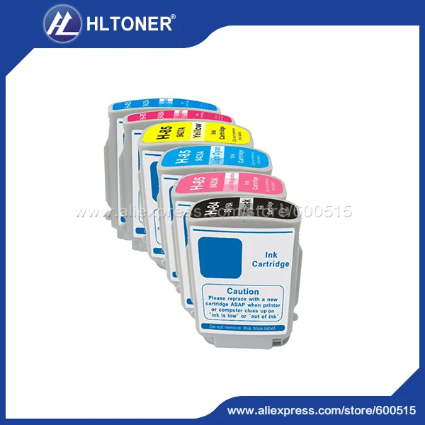 6 шт патронов чернил 84 C5016A 85 C9425A-C9429A совместимый для H Designjet 30 130 130gp 130nr 30gp 30n 90 90gp 90r