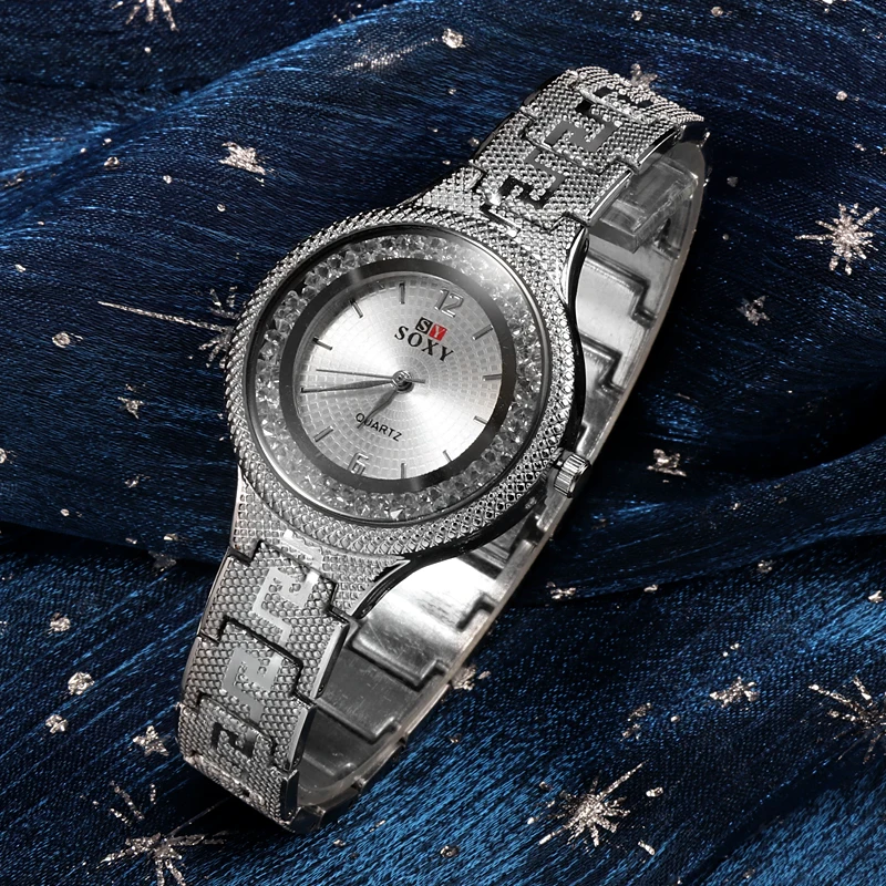 Feminino Relogio браслет женские наручные часы женские Mujer Часы кварцевые новые роскошные часы со стразами Reloj золото/серебро bayan kol saati