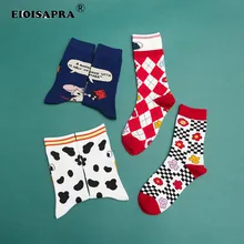 Креативное искусство Harajuku милые хлопковые модные Мультяшные носки для женщин и мужчин короткие забавные корейские короткие носки Kawaii Meias