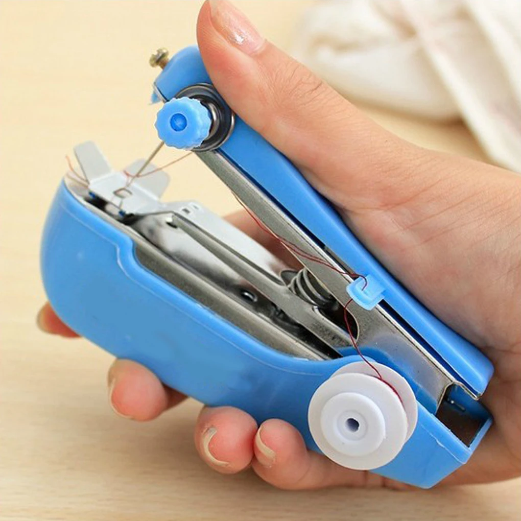 

1pc Mini Small Random Color Cordless Hand-Held Clothes Sewing Machine Use Sartorius