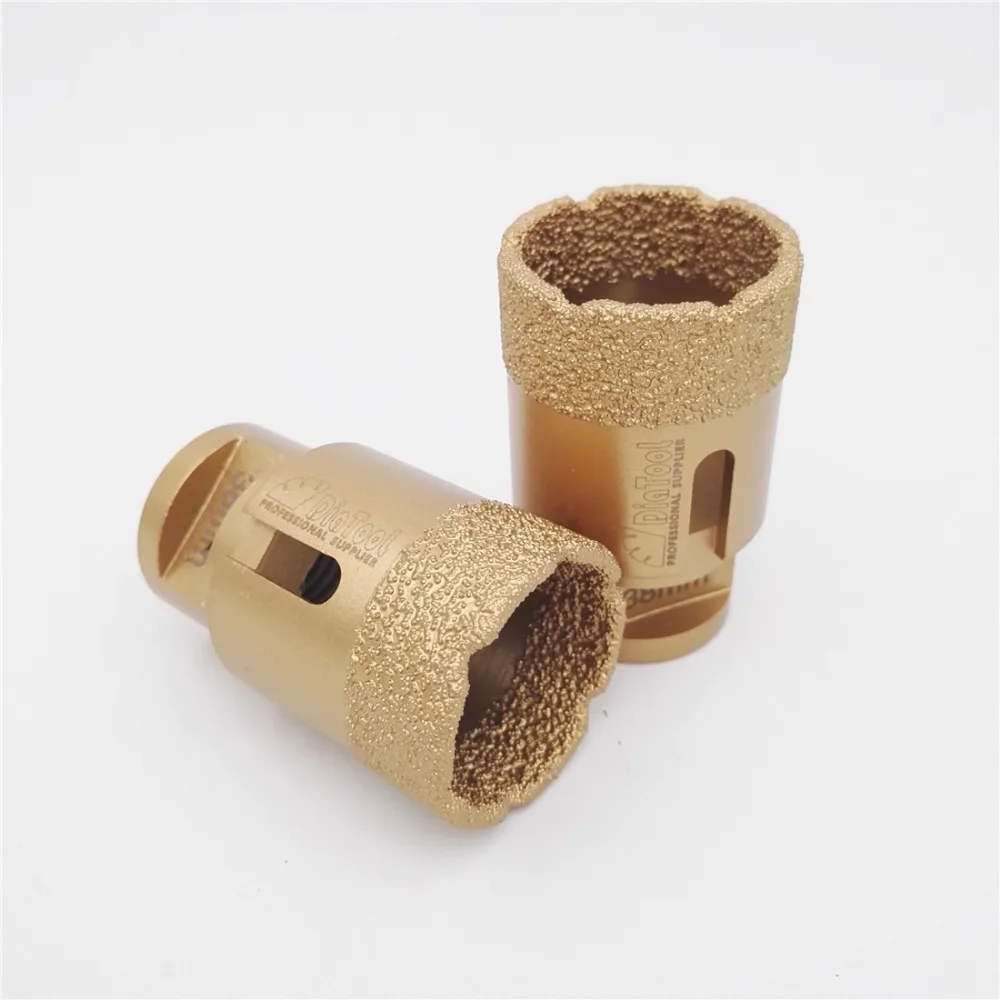 

DIATOOL 2pcs dia38mm X 15mm Vaccum Brazed Diamond drilling bits, M14 thread, Drilling core bits for stone, masonry....