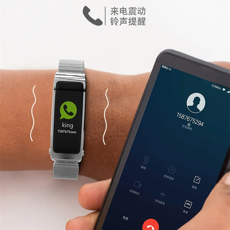 Фитнес трекер Smart Talk Band Bluetooth Смарт браслет спортивные браслеты звонки наушники