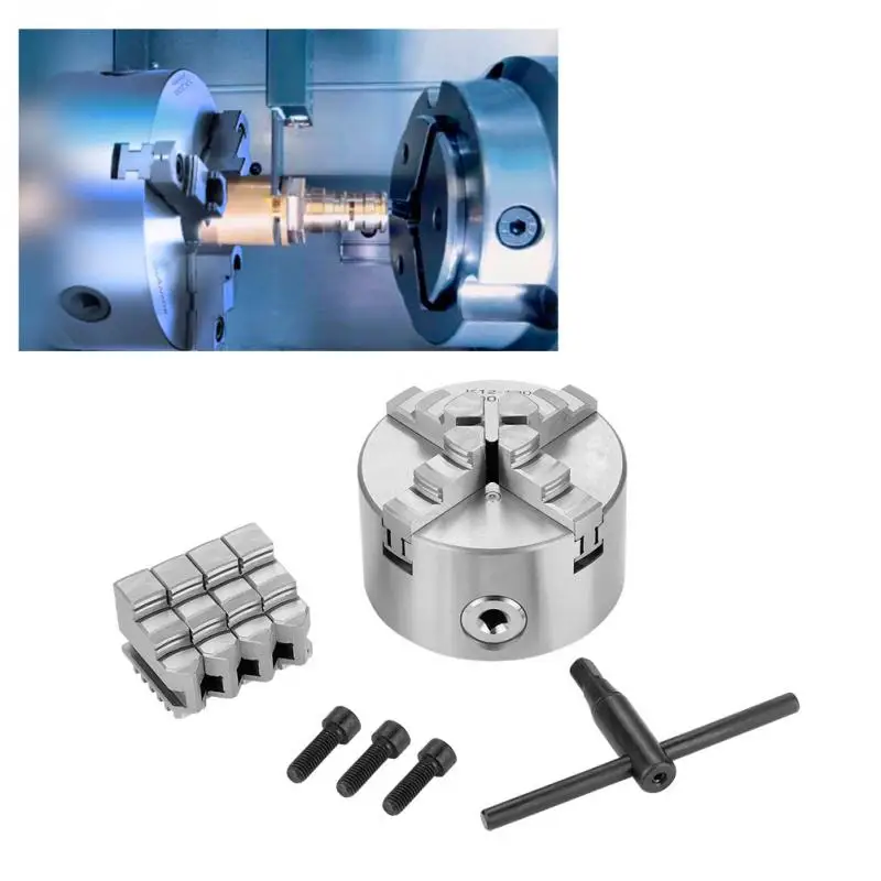 Buy 100mm 4 Jaw Lathe Chuck K12 100 Chuck Lathe Parts Metal Self Centering