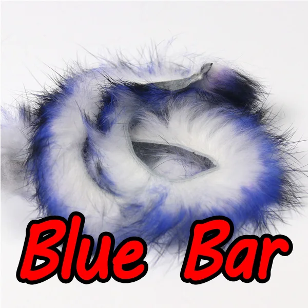 2 шт 5 мм широкий Кролик Мех заяц Zonker полоски для завязывания мух материал стример Рыбалка мух решений - Цвет: blue bar