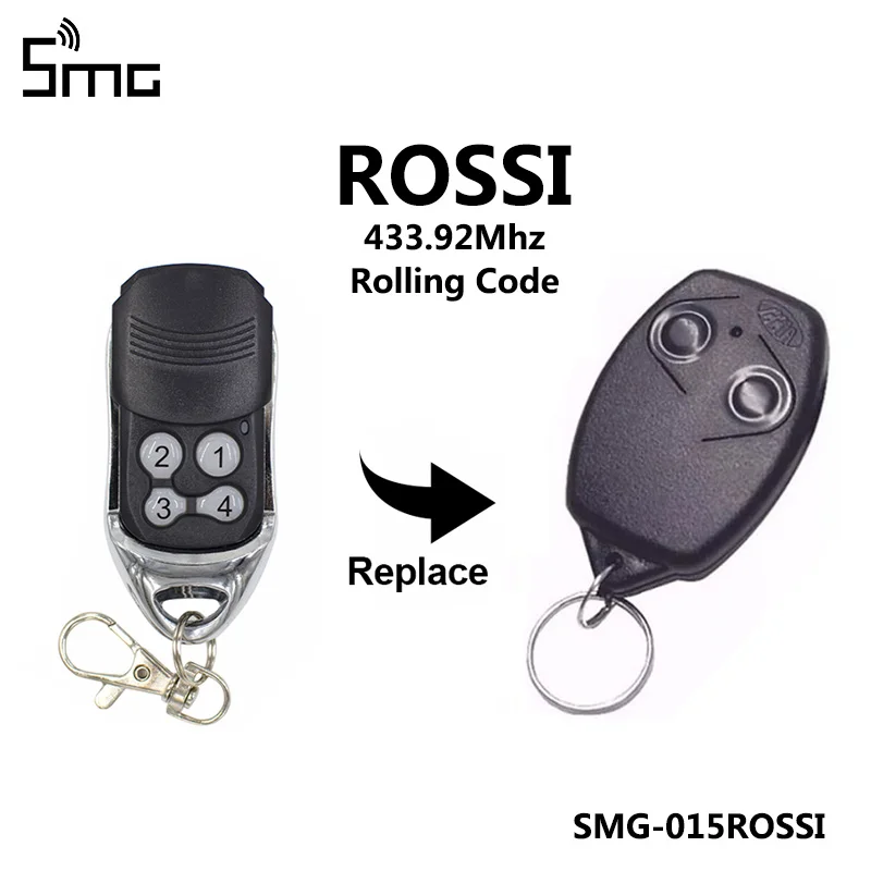 

1piece ROSSI 433mhz remote control transmitter ROSSI Rolling code 433,92MHz remote ROSSI remote garage openner