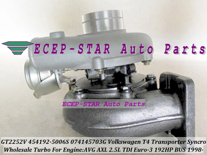 GT2252V 454192 454192-5006S 074145703G Turbo Turbocharger For Volkswagen T4 Bus Transporter Syncro 1998- AVG AXL 2.5L TDI (4)