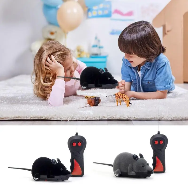 Children Gifts RC Animals Mouse Toys Wireless RC Mice Cat Toys Remote Control False Mouse Novelty Toy for Kids Boys
