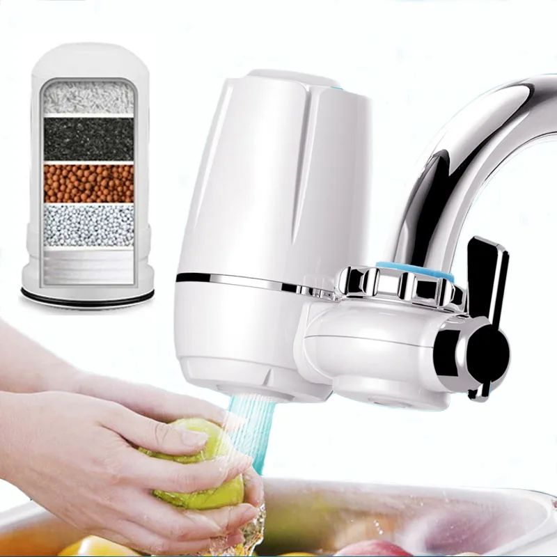 فلتر مياه سيراميك قابل للغسل ، منقي مياه منزلي ، صنبور مطبخ ، عنصر تنقية  مياه صغير - AliExpress