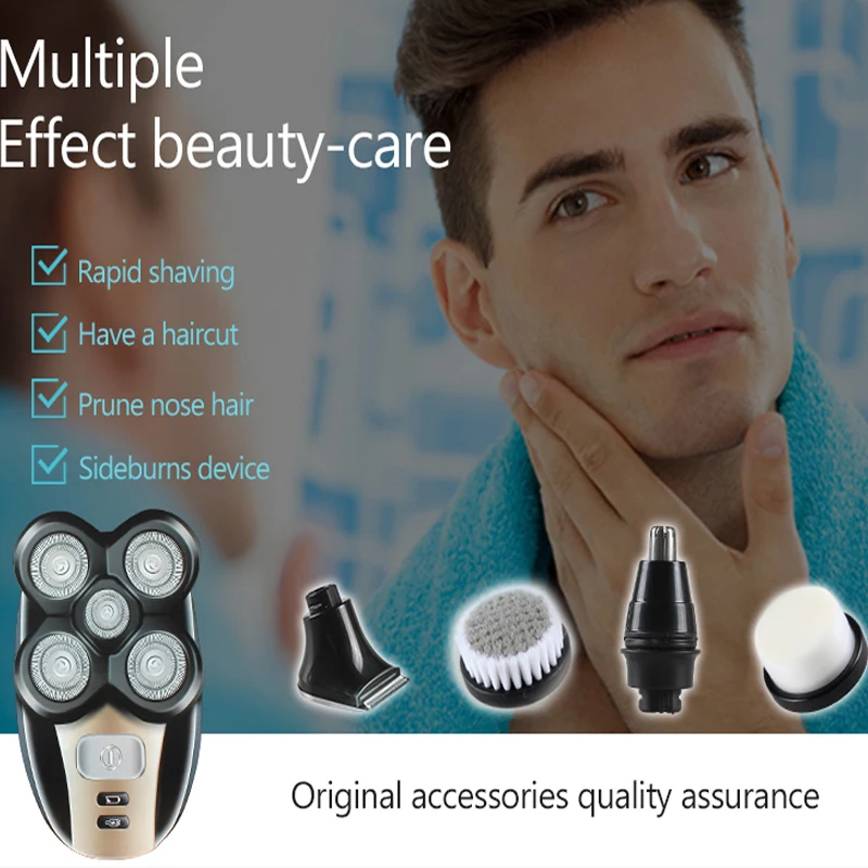 

5 in 1 Wet And Dry Kemei Shaver Beard Trimmer Hair Removal Epilator Man Electric Shaver Razor Cordless Shaver Shaving Machine