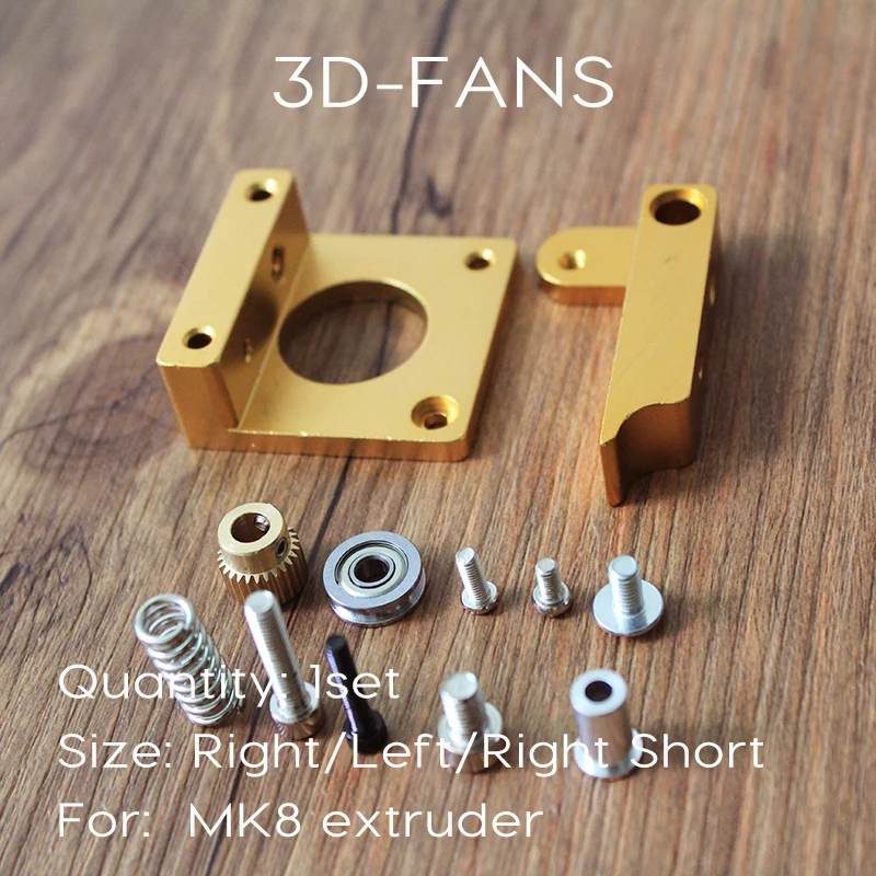  1Set 3D Printer makerbot MK8 Extruder Aluminum extrusion Frame Block DIY Kit for Reprap i3 