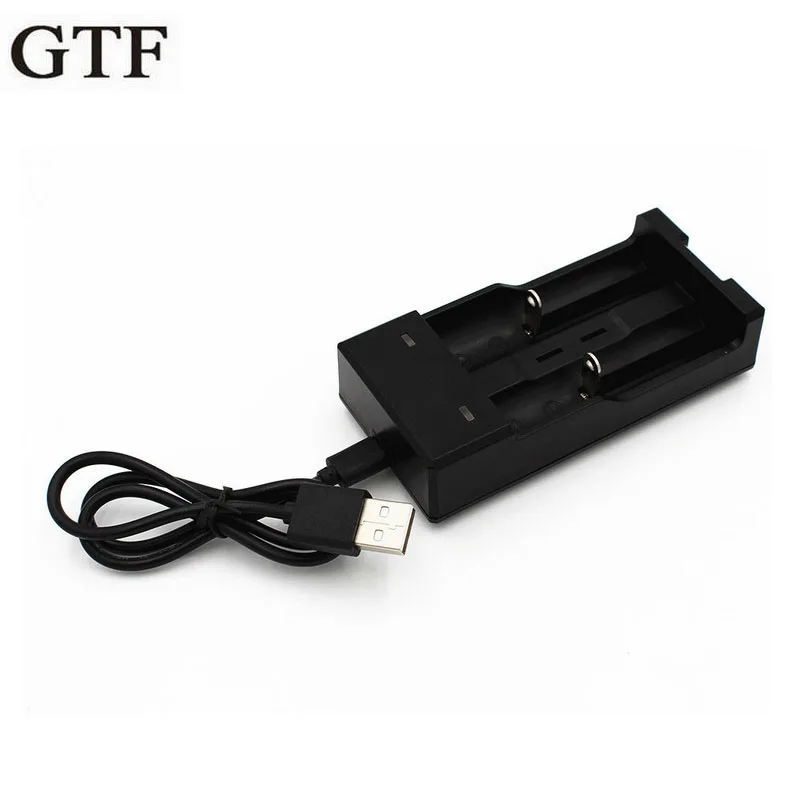 GTF зарядное устройство для литиевой батареи USB двойное 18650 14500 16340 кабель Двойная