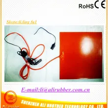 Силиконовый резиновый нагреватель для автомобиля 400*400*1,5 мм 12 в 120 Вт 2000 мм свинцовый провод 100 к термистор с 12 В автомобильный прикуриватель