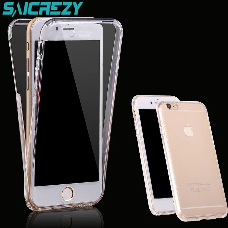 360 Degree Full Coverage Ultra thin Clear TPU Flexible Soft Double