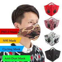 Половина маска для лица смога загрязнения воздуха фильтр маски bisiklet Маска Спорт Защита PM2.5 лицевой щит велосипедный Велосипед Зима Велоспорт маска