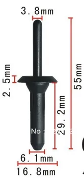 

Free Shipping 100PCS Blind Rivet For Chry 6501509 Auto Plastic Fasteners Automotive Clips Car Auto Fasteners Rivet