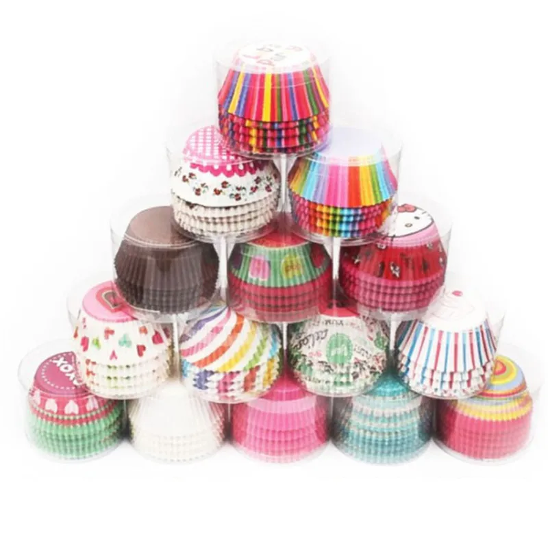 

VOGVIGO NEW 100PCS DIY Muffins Paper Cupcake Wrappers Baking Cups Cases Muffin Boxes Cake Cup Decorating Tools Kitchen Cake Tool