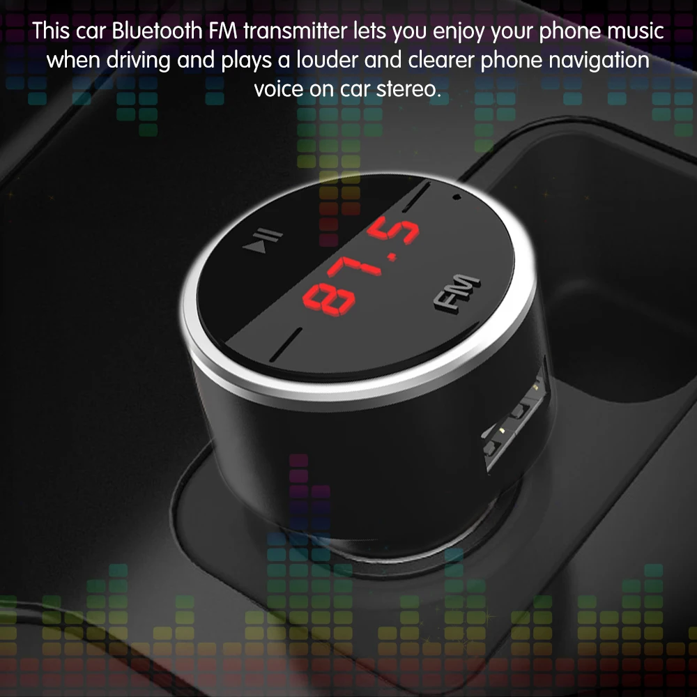 AOZBZ Bluetooth автомобильный комплект музыкальный плеер вращающийся fm-передатчик модулятор 3.1A двойной зарядное устройство usb Поддержка U Disk Play& Voltmete