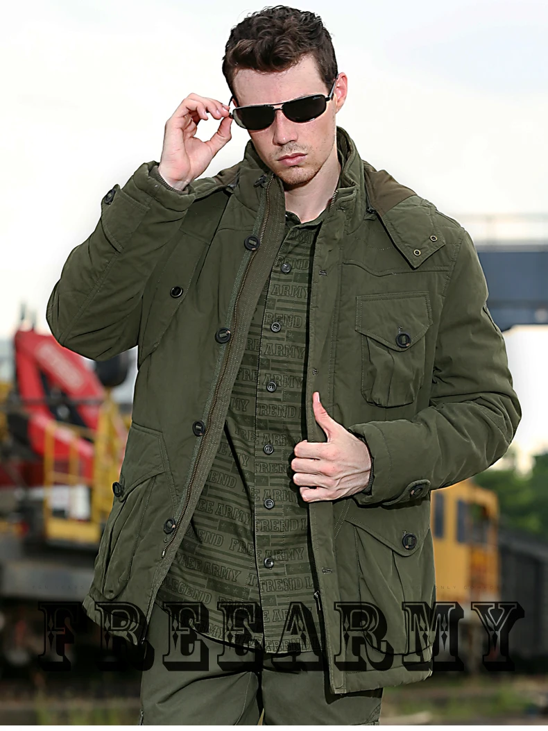 Брендовая Качественная мужская куртка с капюшоном, зимнее плотное пальто со съемным капюшоном, однотонная хлопковая куртка, мужские парки, верхняя одежда размера плюс Ms-001