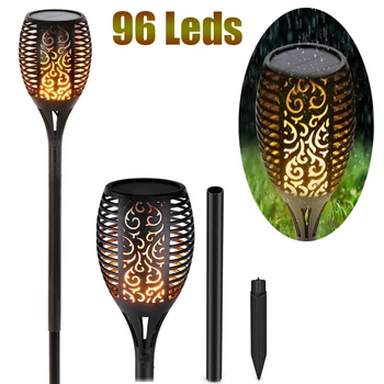 

96 LEDs Solar Flame Flickering Garden Lamp Torch Light IP65 Outdoor Spotlights Landscape Decoration Led Lamp for Garden Pathways