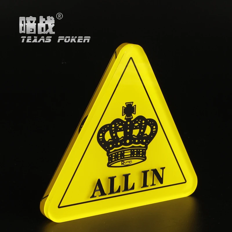 

1PC Ruiten Triangle Acrylic ALL IN Button Texas Hold'em Poker Button