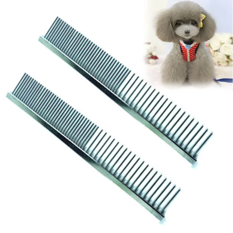Comb Long Hair Shedding Grooming Flea Comb Pet Puppy Dog Cat Stainless