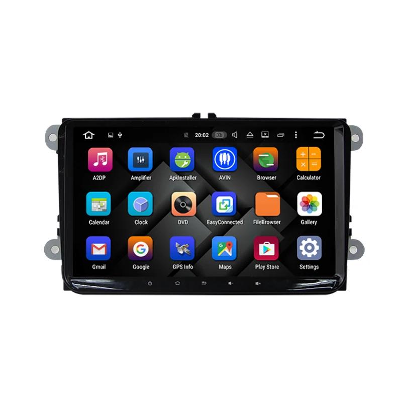 Cheap Eunavi 2 Din 9 inch Quad core Android 8.1 car dvd GPS for VW Polo Jetta Tiguan passat b6 cc fabia mirror link wifi Radio  in d 2