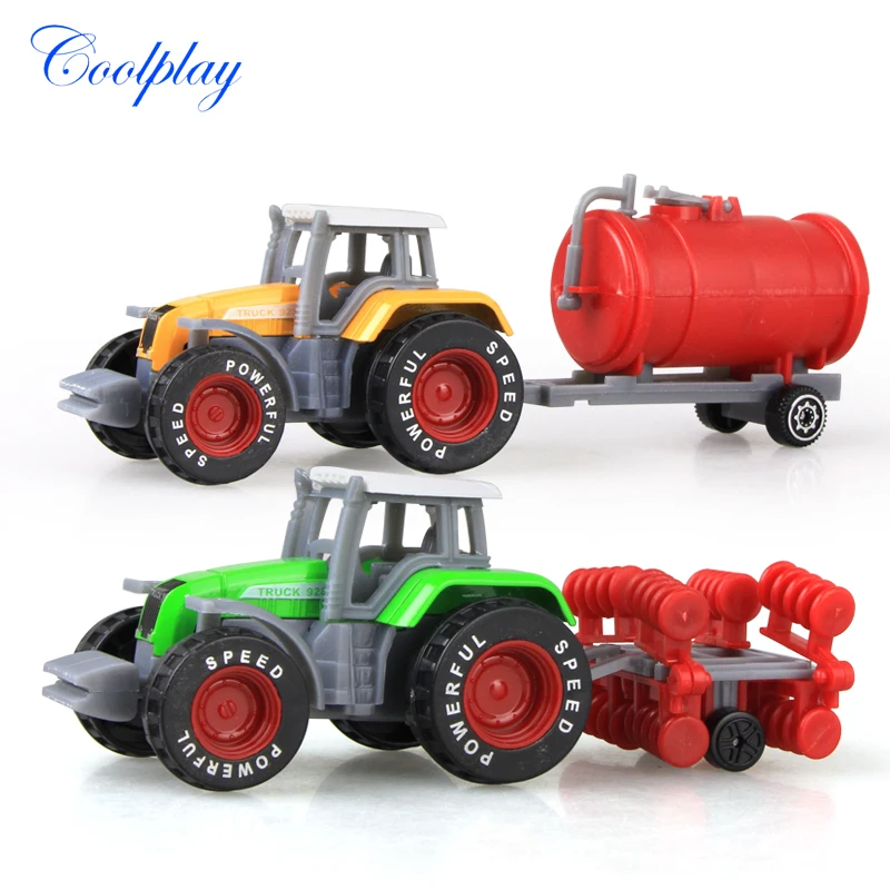 

Coolplay 2PCS Alloy Engineering Car Model Farmers Truck Model Simulation Educational Toy Vehicle Car For Children {