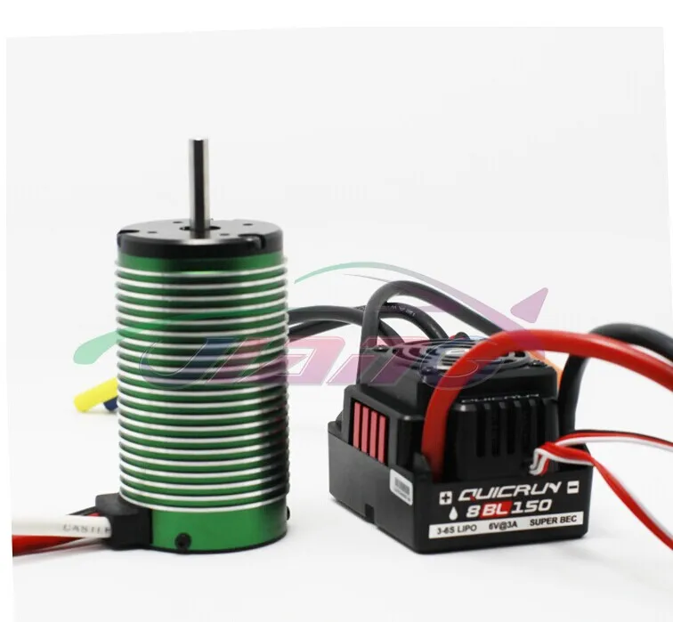 

Hobbywing Quicrun WP-8BL 150 Sensorless Brushless Speed Controllers ESC+ Castle 1515 1Y motor kv2200 +Program Card for 1/8 CAR