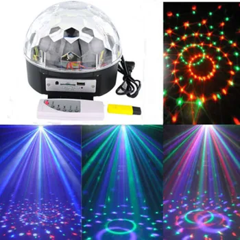 

Digital RGB LED Music Crystal Magic Ball Effect Light MP3 USB Disco DJ Stage Lighting+Remote Control