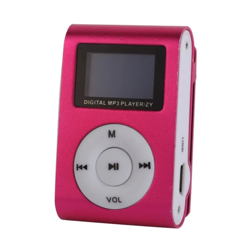 Стильный дизайн спортивный мини Mp3 USB Клип MP3 плеер ЖК экран Поддержка SD TF карта