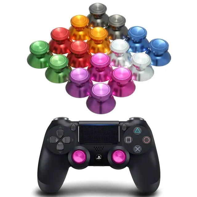 Special Offers for PS4 Controller Metal thumb Stick grip thumbstick Cover Cap Playstation 4 XBOX ONE Gamepad Analog Joystick Repair Accessories