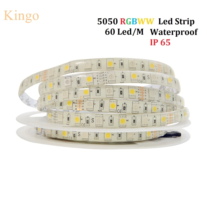 Светодиодный светильник RGBW RGBWW водонепроницаемый IP20 IP67 5050 SMD 60 светодиодов/м 12 в