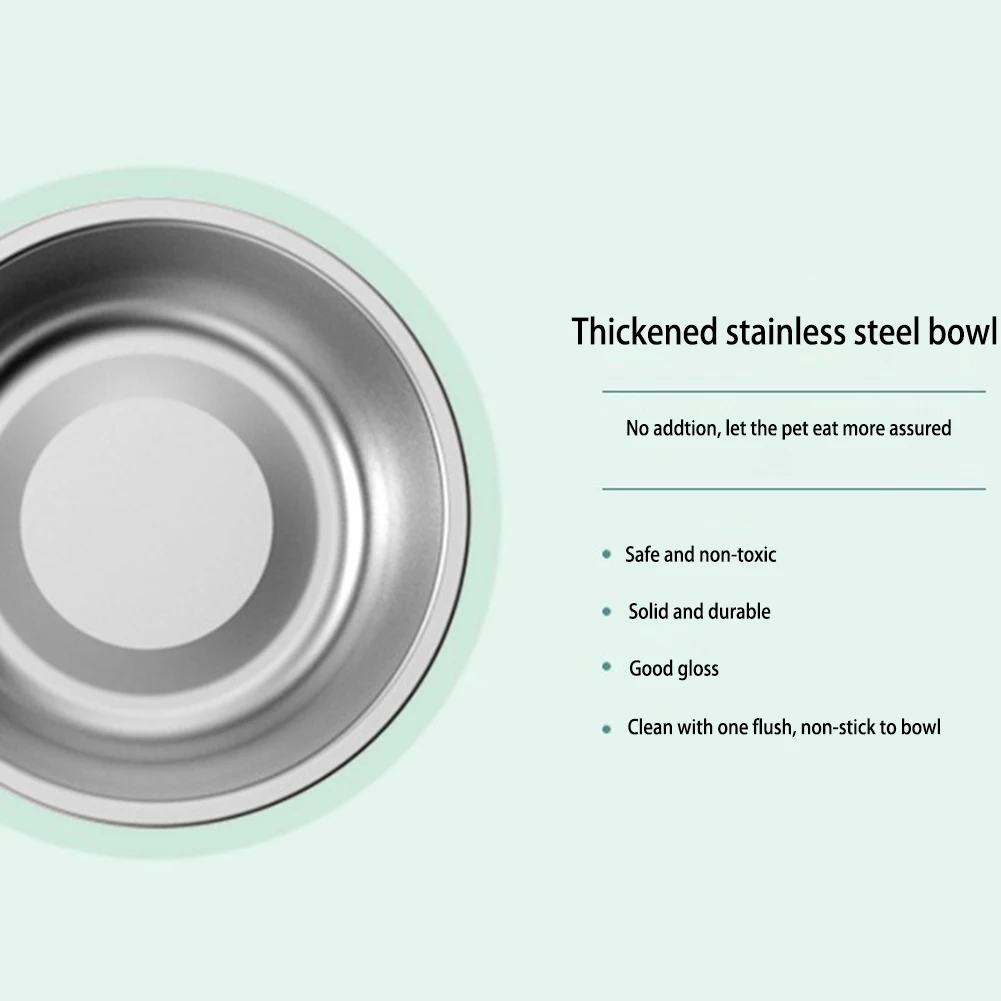 Двойные миски для домашних животных из нержавеющей стали, кормушка для собак, щенков, кошек, домашних животных, миски для кормления, контейнер для воды для собак, кошек