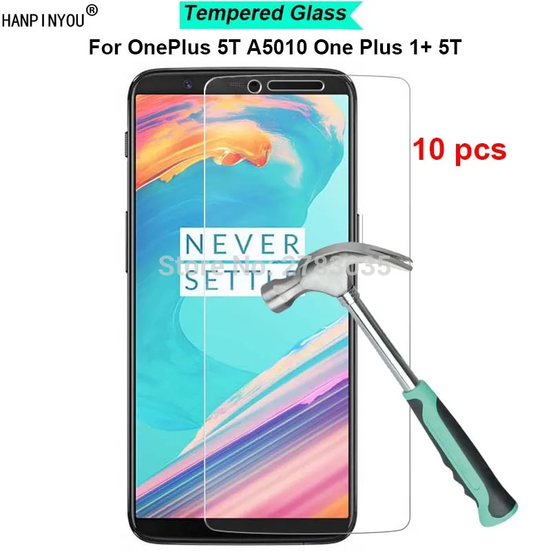 10 Pcs/Lot For OnePlus 5T A5010 One Plus 1+ 9H Hardness 2.5D Ultra-thin Toughened Tempered Glass Film Screen Protector Guard | Мобильные