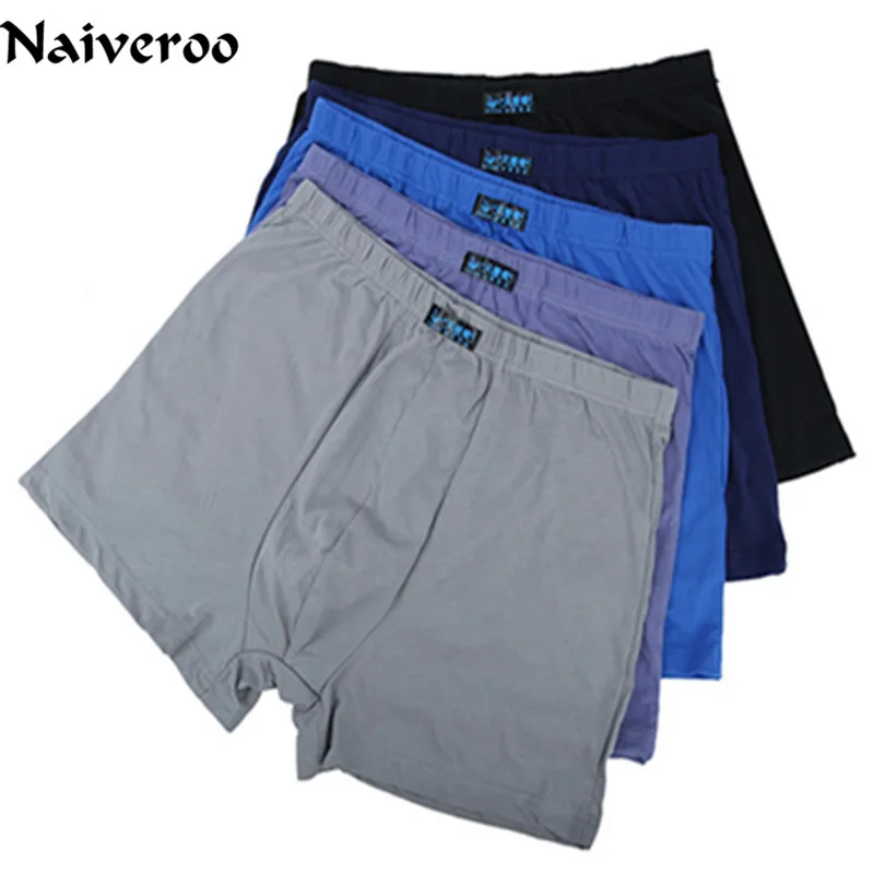 

1PC Male Cotton Underwear Boxers High Waist Breathable Fat Belts Big Yards Men's Underwear Plus Size Random Color